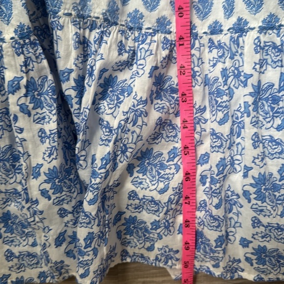 CALYPSO ST. BARTH Blue/white Sleeveless Tiered Maxi Dress Small - Picture 13 of 14